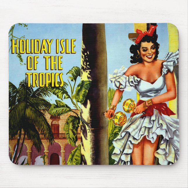 Mousepad Viagens vintage de Dançarino Cubano (Frente)