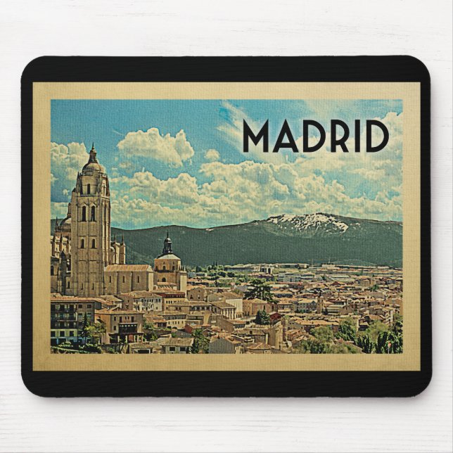 Mousepad Viagens vintage de Espanha Madrid (Frente)