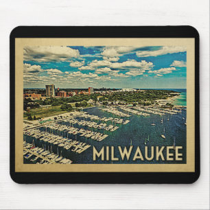 Mousepad Viagens vintage de Milwaukee Wisconsin