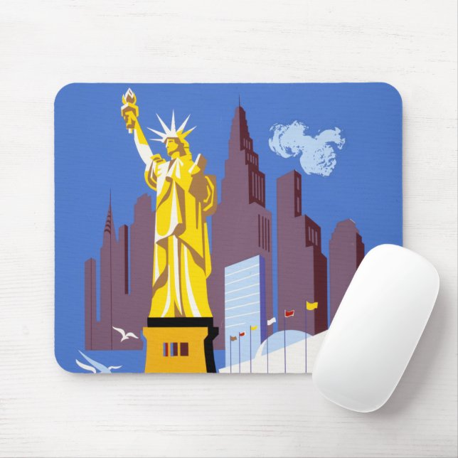 Mousepad Viagens vintage De Poster Para Alegheny Airlines (Com mouse)