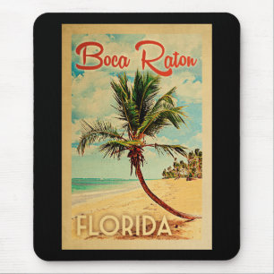 Mousepad Viagens vintage de Praia da Boca Raton Florida Pal