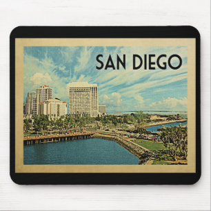 Mousepad Viagens vintage de San Diego Califórnia