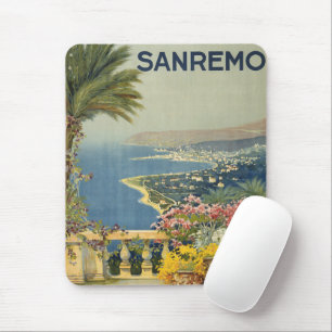 Mousepad Viagens vintage De San Remo De Um Terrace