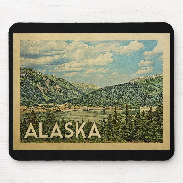 Mousepad Viagens vintage do Alasca (Frente)