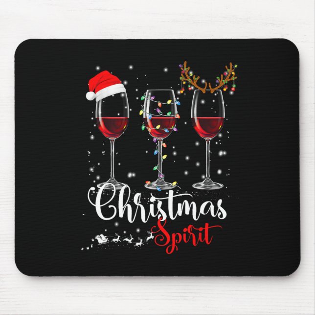 Mousepad Vias De Natal Divertidas Óculos De Natal De Natal (Frente)