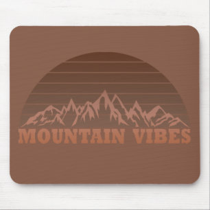 Mousepad vibes de montanha ao ar livre vintage retro sunset