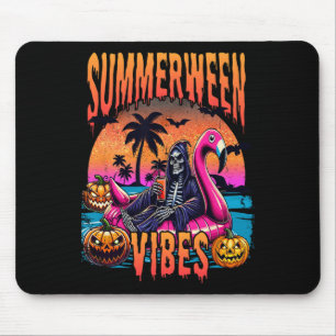 Mousepad Vibes Halloween Férias de Verão Esqueleto Float