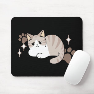 Mousepad Vibes relaxadas e preguiçosas para Design de gatin