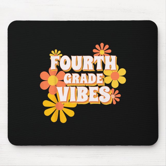 Mousepad Víblias Do Quarto Grau Da Groovy Retro De Volta Ao (Frente)