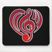 Vibrações Amor Musical Coração Vermelho Nota Music