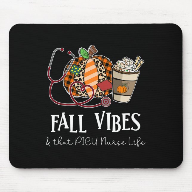 Mousepad Vibrações de Abóbora de Leopardo de Outono E Aquel (Frente)