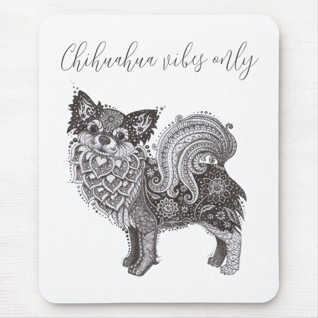 Mousepad Vibrações de Chihuahua (Frente)
