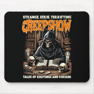 Mousepad Vibrações de Halloween Leitura Assustadora Esquele