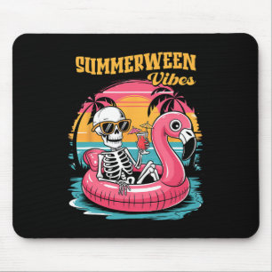 Mousepad Vibrações de Summerween Esqueleto Férias de Verão