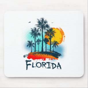 Mousepad Vibrações de Verão em Miami na Flórida Praia Estad