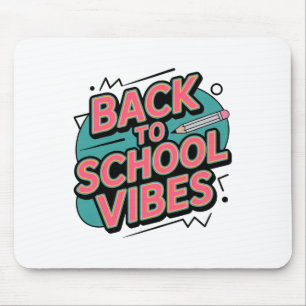 Mousepad Vibrações de Volta às Aulas Lápis Retro Primeiro D