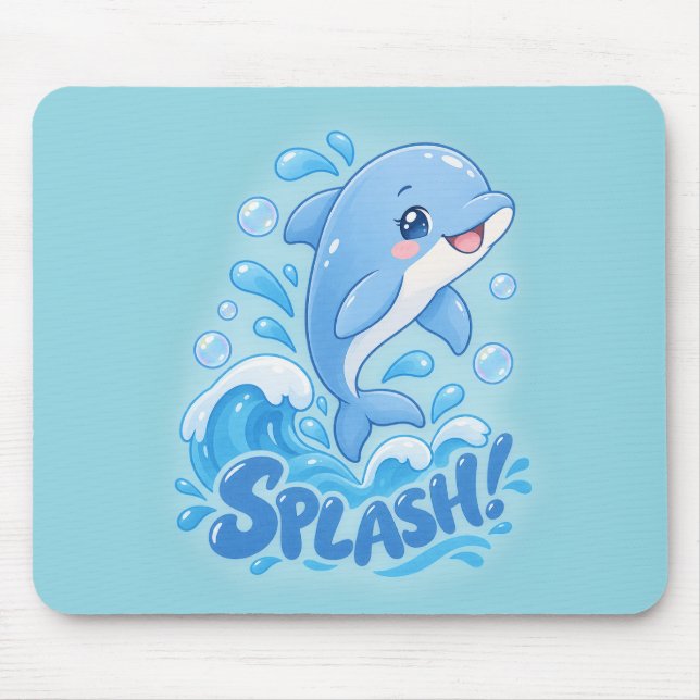 Mousepad Vibrações do Oceano 🐬 (Frente)