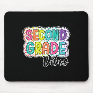 Mousepad Vibrações Rétro da Segunda Série de Volta às Aulas