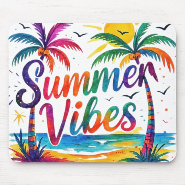 Mousepad Vibrações Vibrantes de Verão (Frente)