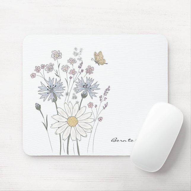 Mousepad Vibrant field of wildflowers  (Com mouse)