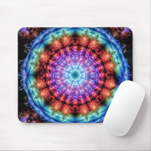 Mousepad Vibrant Tie Dye Kaleidoscope Rainbow Mandala