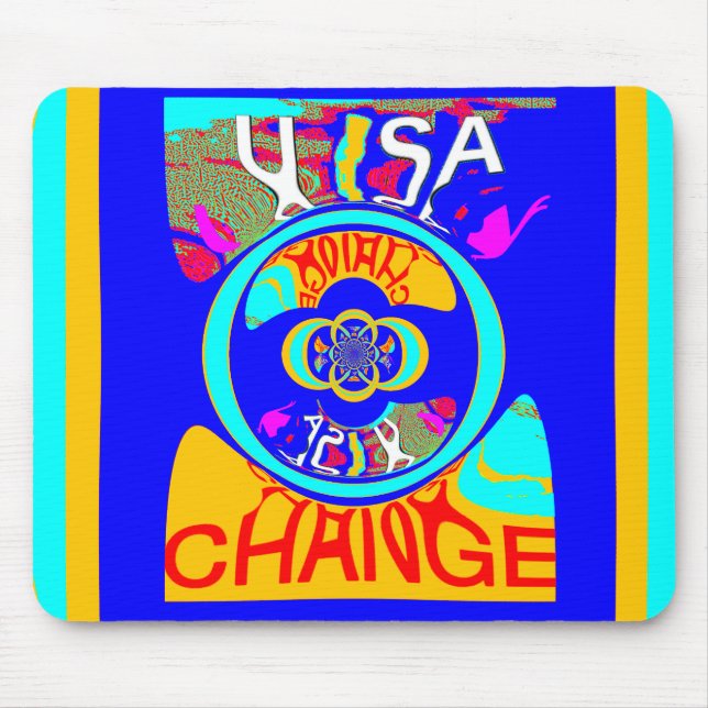 Mousepad Vibrant USA Change: Uma declaração em negrito (Frente)