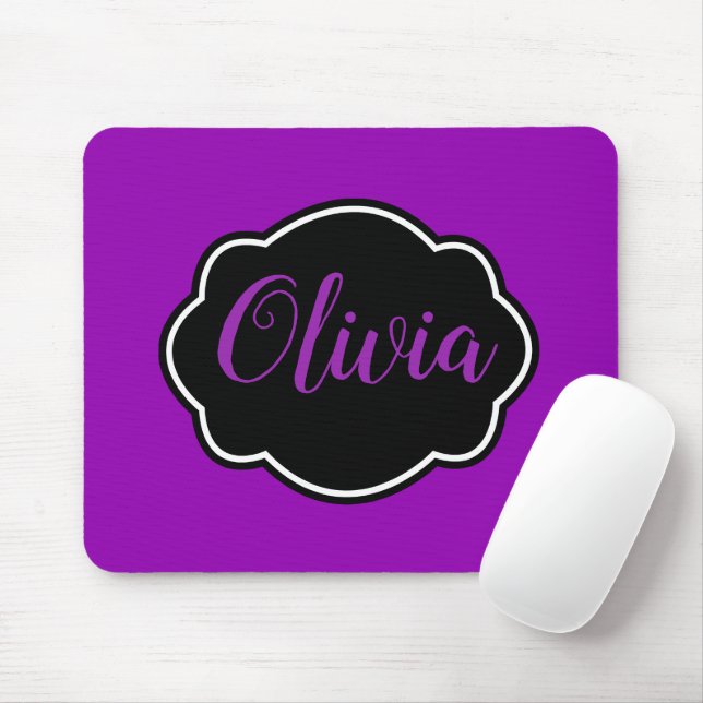 Mousepad Vibrante, Bold Fuchsia Purple Personalizado (Com mouse)