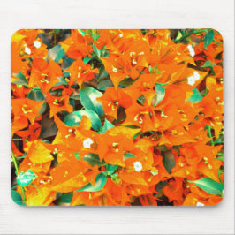 Mousepad Vibrantes Flores de Bougainvillea Laranja