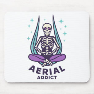 Mousepad Viciado Aéreo Esqueleto Sedas Meditação Estrelas