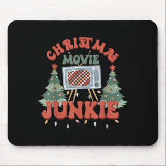 Mousepad viciado em filmes de natal árvore de natal retrô