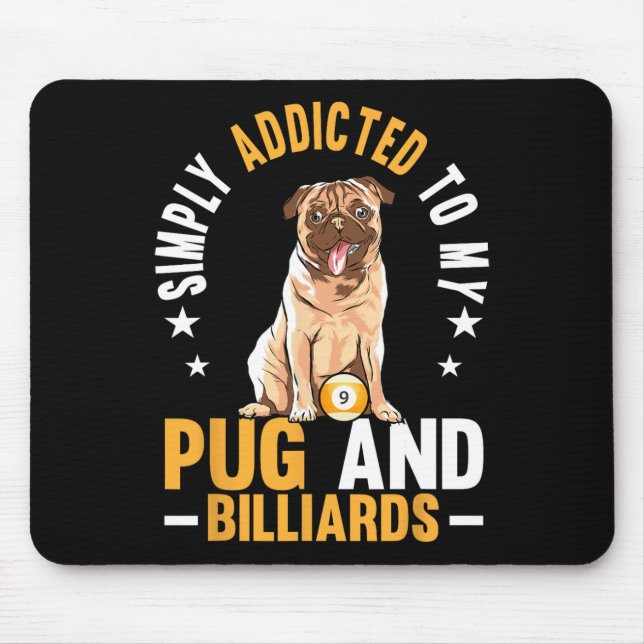 Mousepad Viciado Em Piscina De Jogador Bilhar E Bilhar (Frente)