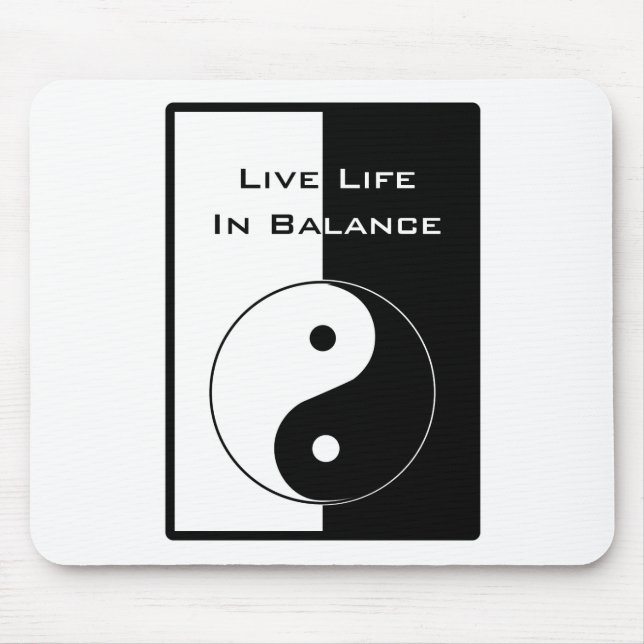 Mousepad Vida ao vivo em equilíbrio (Frente)