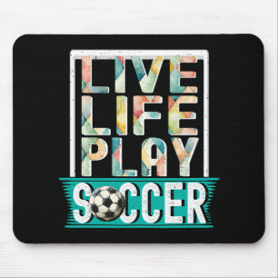 Mousepad Vida ao Vivo Jogue Futebol, Futebol e Goalie