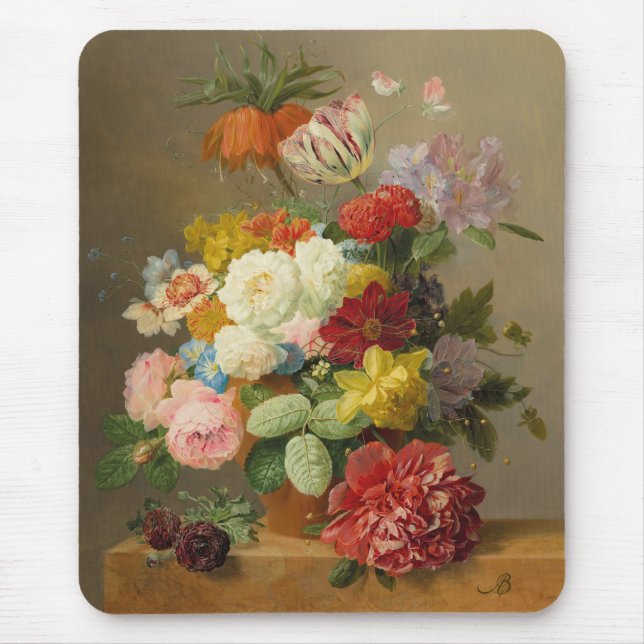 Mousepad Vida contínua com Rosas e peônias - Blogueiros A. (Frente)