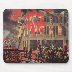 Mousepad Vida de bombeiro, fogos de artifício de negócios v