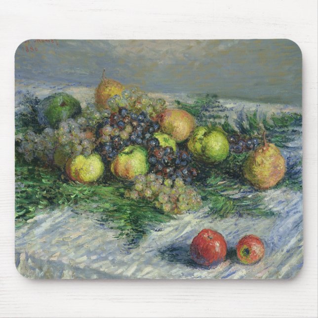Mousepad Vida de Claude Monet | ainda com peras e uvas (Frente)