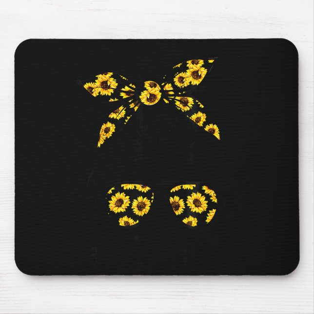 Mousepad Vida de mãe elegante com mãe de coque desarrumado  (Frente)