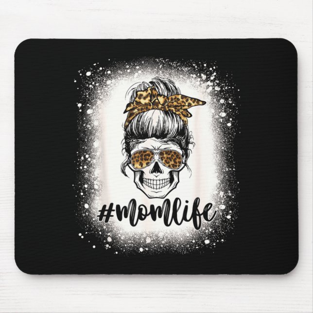 Mousepad vida de mãe leopardo meninas de coque desarrumado  (Frente)
