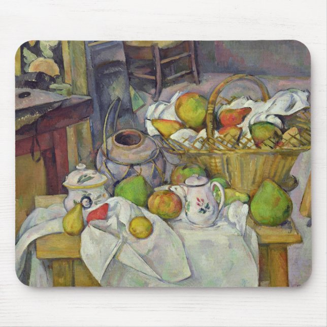 Mousepad Vida de Paul Cezanne | ainda com cesta, 1888-90 (Frente)