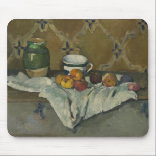 Mousepad Vida de Paul Cezanne ainda com frasco, copo, e