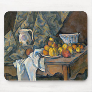 Mousepad Vida de Paul Cezanne   ainda com maçãs e pêssegos,