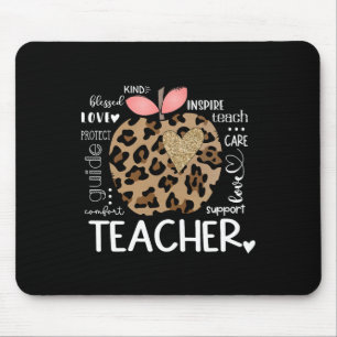 Mousepad Vida de Professor Leopardo Maçã Dia dos Professore