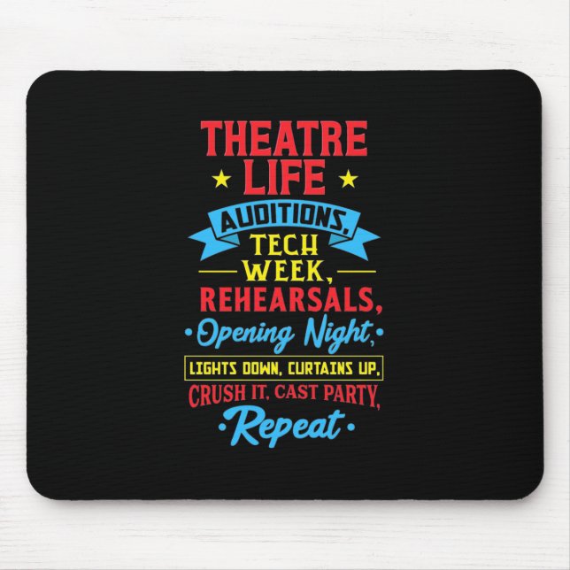 Mousepad Vida De Teatro Para Ator (Frente)
