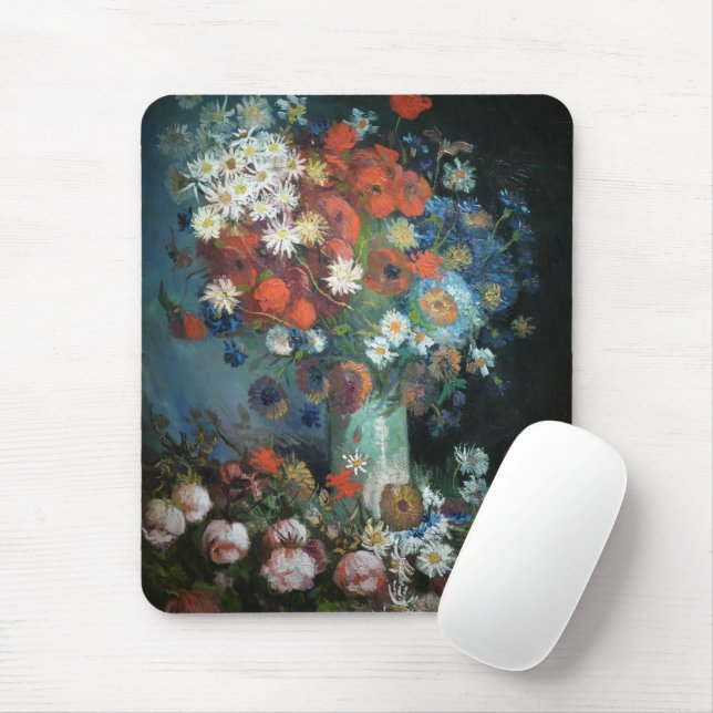 Mousepad Vida Estática com Flores de Prados | Vincent van G (Com mouse)