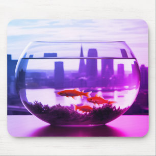 Mousepad Vida num Computador Portátil Mesa Tablet de Peixes