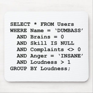 Mousepad Vida real SQL