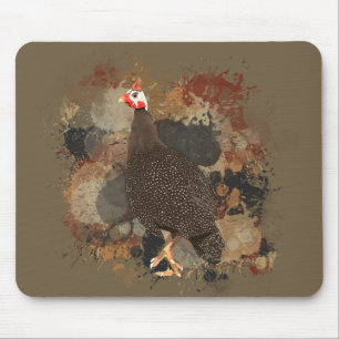 Mousepad Vida Selvagem Africana Guiné Fowl Earth Tones Spla