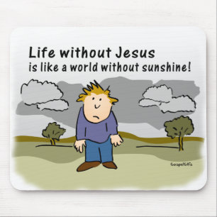 Mousepad Vida sem Jesus - mundo sem luz do sol