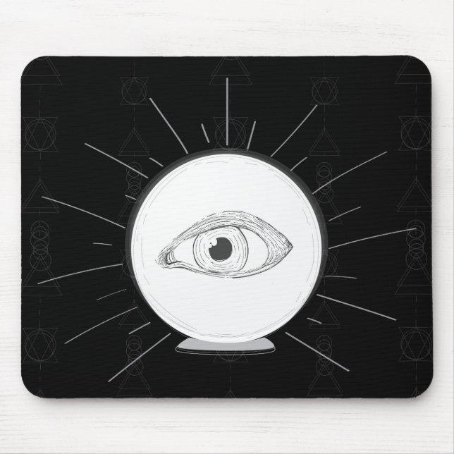 Mousepad Vidente Olho Vidente Bola de Cristal Esotérica (Frente)