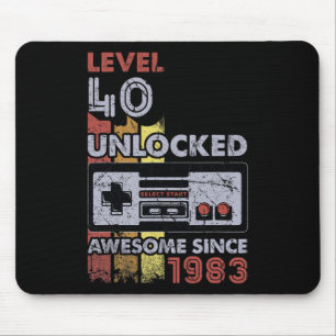Mousepad Vídeo G Gamer aniversário de 40 anos do Nível 40 d